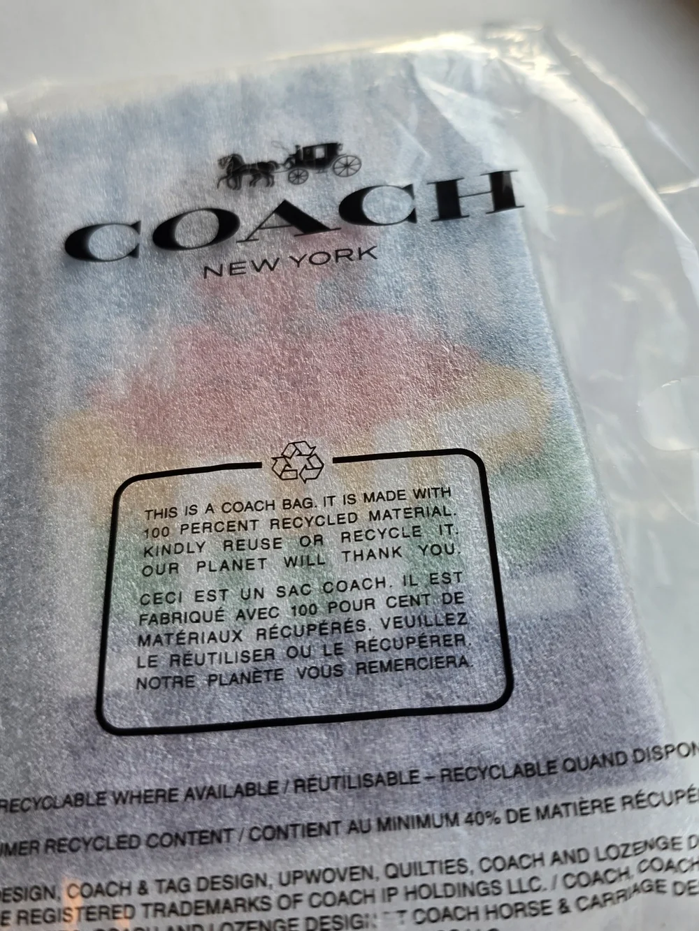 Coach 'Friday I'm In Love' Book Bag Charm - Rainbow NWT